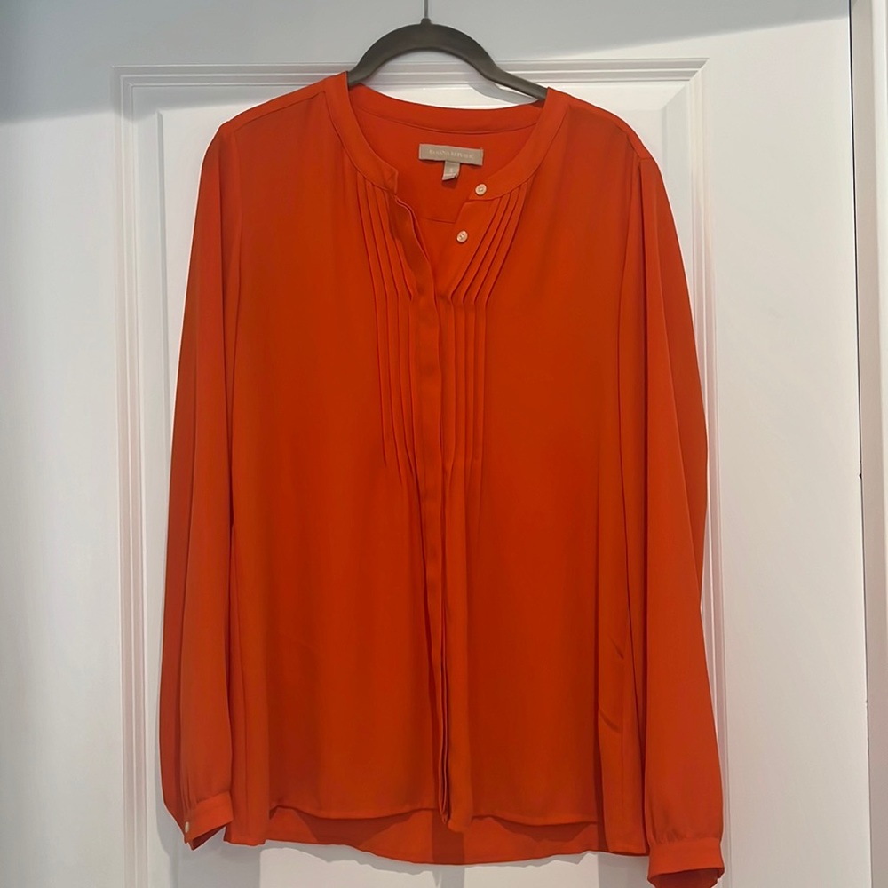 Banana Republic Orange Long Sleeved Blouse size S
